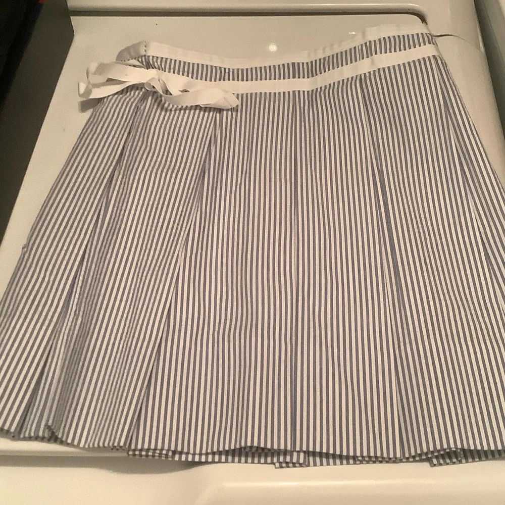 Ralph Lauren Blue and White Striped Mini Skirt